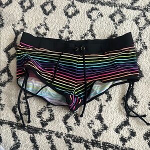 Colorful Striped Swim Shorts